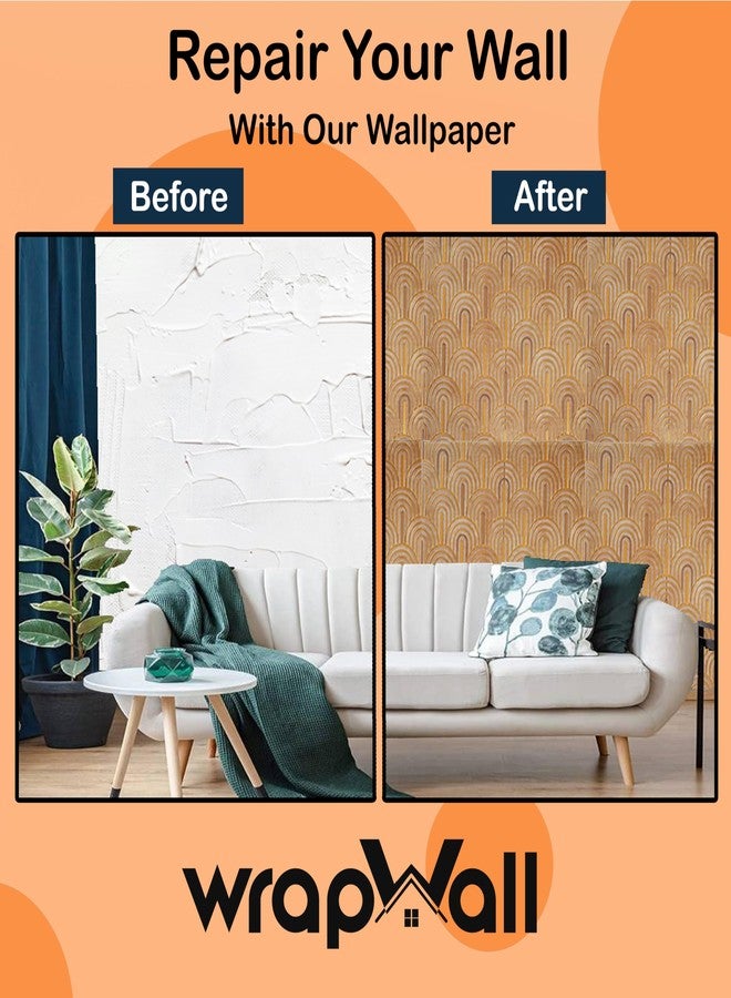 WrapWall 3D New Wallpaper PE Foam self Adhesive Design Wall Stickers/DIY Wallpaper for Home Hotel Living Room Bedroom Cafe Decor || Size 70 * 70 cm (Scallop-Brown-8, 1) - Image 5